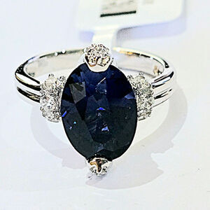 Rhodium over 925 Bella Luce Remy Lab Sapphire White CZ Ring Size 10 NWT
